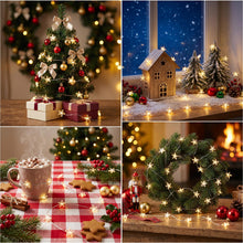 Carica l'immagine nel visualizzatore di Gallery, Liyade Catena Luminosa Stelle 1 m 20 LED, Timer 6H/18H, Batterie