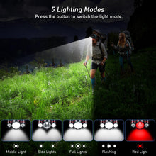 Carica l'immagine nel visualizzatore di Gallery, Blukar Torcia Frontale LED Ricaricabile, 8000 Lumen Lampada Frontale