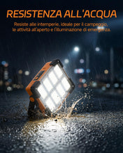 Carica l'immagine nel visualizzatore di Gallery, Faretto LED Ricaricabile,30W Faro LED Ricaricabile Solare 4 Modalità di Illuminazione SOS Flash, 6000mAh Batteria Lampad