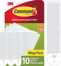 Carica l'immagine nel visualizzatore di Gallery, Command Strisce Appendiquadri, XL, 10 Paia (20 Strisce)