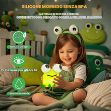 Carica l'immagine nel visualizzatore di Gallery, FAMIDUO Luce Notturna Rana Verde, Lampada Silicone Alimentare