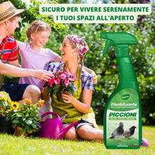 Carica l'immagine nel visualizzatore di Gallery, Gardemia Disabituante Anti Piccioni 750ml Spray Sgradito Azione Naturale Barriera Vegetale Che Disabitua da Balcone Casa Alternativa Eco a Repellente Dissuasori Gufo Corvo Veleno Ultrasuoni Spuntoni