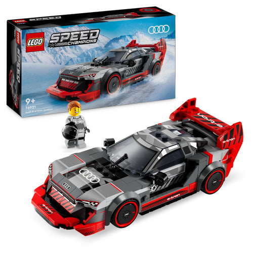 LEGO Speed Champions Auto da Corsa Audi S1 E-Tron Quattro, Modellino da Costruire di Macchina Giocattolo per Bambini e Bambine da 9 Anni in su con Minifigure del Pilota, Veicolo da Esposizione 76921