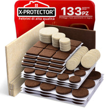 Carica l'immagine nel visualizzatore di Gallery, X-Protector Feltrini per gambe di mobili 133 pezzi, Marrone e Beige