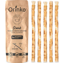 Carica l'immagine nel visualizzatore di Gallery, ORINKO® Siwak per Denti Naturale x5 - Spazzolino Ecologico per Pulizia e Sbiancamento Denti - Miswak Africano per Cura N