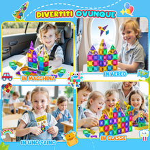 Carica l'immagine nel visualizzatore di Gallery, 43 Pezzi Costruzioni Magnetiche per Bambini, Giochi da Viaggio Bambini 3 4 5 6 Anni Regalo Bambino Bambina 3-6 Anni Magn