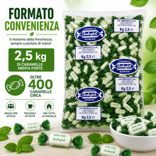Carica l'immagine nel visualizzatore di Gallery, Ambrosoli Menta Forte, Caramelle alla Menta Intensa Incartate 2,5 kg