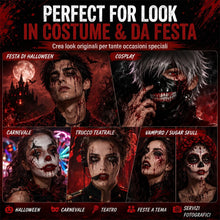 Carica l'immagine nel visualizzatore di Gallery, Sangue Finto Halloween Kit - Lavabile Fake Blood per Trucchi Halloween
