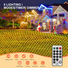 Carica l'immagine nel visualizzatore di Gallery, THKFUL Rete luminosa da esterno, 6 x 3 m 408LED Luci Nette Alimentazione Plug-In,impermeabile rete luminosa da interno t