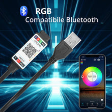 Carica l'immagine nel visualizzatore di Gallery, CERRXIAN Mini Controller Bluetooth RGB, Controller per luci a LED Bluetooth USB 5V, per Striscia RGB 2835 5050 COB