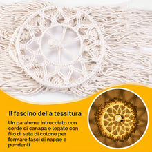 Carica l'immagine nel visualizzatore di Gallery, Arazzo da Parete Fatto Un Mano Paralume Macrame Boho Decor Nappa Arazzo Sfondo Testiera Appeso Un Parete
