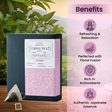 Carica l'immagine nel visualizzatore di Gallery, Tè in foglie di Sakura di CHILL TEA Tokyo - Tè 100% giapponese ai fiori di ciliegio - Privi di plastica bustine - Molto fruttato, aroma floreale (30 bustine)