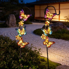 Carica l'immagine nel visualizzatore di Gallery, BORDEAG Lampada solare per esterni, giardino, 2 pezzi, lampade da giardino solari con farfalle impermeabili IP44, lampad