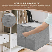 Carica l'immagine nel visualizzatore di Gallery, Cozary Scatole per Scarpe, Organizer Scarpe 12 Scomparti con Borsa in Rete, Coperchio Trasparente e Manici Rinforzati, adatto per 6-12 paia, Pieghevoli, per Guardaroba, Scarpiera, Grigio (43x32x32cm)