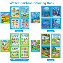 Carica l'immagine nel visualizzatore di Gallery, JoyPlus 4 Pezzi Libro di Pittura ad Acqua con 4 Penna Acqua, Libri da Colorare per Bambini, Riutilizzabili Libro Magico 