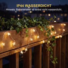Carica l'immagine nel visualizzatore di Gallery, Liyade Catena Luminosa Stelle 1 m 20 LED, Timer 6H/18H, Batterie