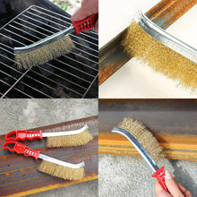 Carica l'immagine nel visualizzatore di Gallery, Set di 6 spazzole metalliche: 2 grandi spazzole in acciaio inox, spazzola in ottone, 2 piccole in acciaio inox e nylon, 