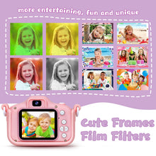 Carica l'immagine nel visualizzatore di Gallery, Macchina Fotografica Bambini, 48MP Digitale Fotocamera Bambini con Scheda 32 GB, Regali Gioco Natale &amp; Compleanno per Bambino Bambina 3 4 5 6 7 8 9 10 Anni, Cappuccio di Unicornio (Rosa)