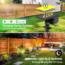 Carica l'immagine nel visualizzatore di Gallery, LOTMOS 3Pcs Faretti Solari da Esterno, 72 LED Lampade da Giardino 3 Modalità IP67 Impermeabile Luce per Cortile, Patio, Vialetto, Alberi
