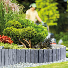 Carica l'immagine nel visualizzatore di Gallery, GARDENIX Bordo per aiuole, 2,3 m, effetto legno (marrone)