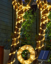Carica l'immagine nel visualizzatore di Gallery, Tacobey Tubo Luci di Natale da Esterno, 10M 100 LED Catena Luminosa Esterno Solare, Impermeabile, 8 Modi, Decorative Per