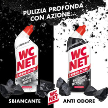 Carica l'immagine nel visualizzatore di Gallery, Wc Net – Carbon Active Anti-Odor, Detergente Liquido per WC con Carboni Attivi, Contrasta i Cattivi Odori del WC, 700ml 
