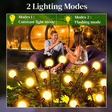 Carica l'immagine nel visualizzatore di Gallery, 4 Pezzi Luci Solari Giardino Esterno, 10 LED Lucciole Luci Solari da Giardino, IP65 Impermeabile, Lampade Solare Lucciol