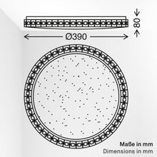 Carica l'immagine nel visualizzatore di Gallery, Briloner - Plafoniera LED Cielo Stellato Ottica Cristallo 4000K 39cm