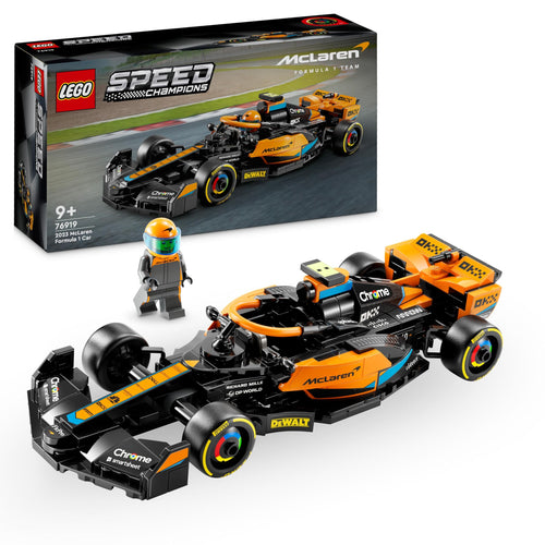 LEGO Speed Champions Monoposto da Corsa McLaren Formula 1 2023, Macchina Giocattolo F1 per Bambini e Bambine da 9 Anni, Modellino di Auto da Costruire con Minifigure del Pilota, Idea Regalo 76919
