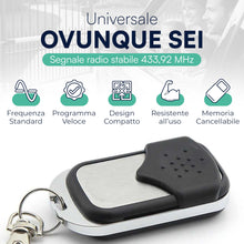 Carica l'immagine nel visualizzatore di Gallery, TEMPO DI SALDI 2x Telecomando Cancello Universali frequenza 433,92 MHz a Codice Fisso, Apricancello Universale facile da