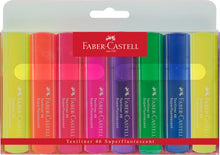 Carica l'immagine nel visualizzatore di Gallery, Faber-Castell 154662 - Set di evidenziatori TL 1546, confezione da 8, colori neon, con punta a cuneo a lunga durata, larghezza linea 1 - 5 mm, ricaricabili