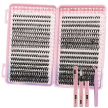 Carica l'immagine nel visualizzatore di Gallery, VEGCOO 640 Pezzi Ciglia Finte Extension Ciglia, 30D-40D-50D-60D Curl Ciglia Finte Ciuffetti, 8-16mm Kit di Extension per