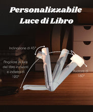 Carica l'immagine nel visualizzatore di Gallery, Runesol Luce per Lettura Libri a Letto Ricaricabile USB, 5 LED Lampada da Lettura per Libro Notturna, 80h Portatile Book
