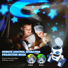 Carica l'immagine nel visualizzatore di Gallery, Ophy Robot Bambini, Funzione di Proiezione Innovativa, Robot Telecomandato con Controllo Gestuale, Occhi a LED, Musica, Robot Giocattoli per bambini e bambine di 3 4 5 6 7 8 9 10 11 12 anni