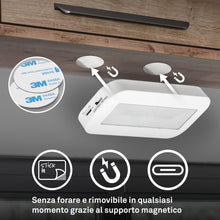Carica l'immagine nel visualizzatore di Gallery, BRILONER - Lampade sottopensile per cucina led senza fili in set da 2 con luce bianco neutro, supporto adesivo, lampada 