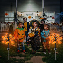 Carica l'immagine nel visualizzatore di Gallery, Ninonly Luci Solari Halloween Decorazioni, 2 Pezzi 40 LED Halloween Zucca Luminoso Solare, Impermeabile Zucca Decorative
