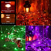 Carica l'immagine nel visualizzatore di Gallery, BrizLabs Catena Luminosa Natale Interno, 10M 100 LED Luci Stringa USB Colorate Filo Rame Ghirlanda RGB con 48 Tasti Tele