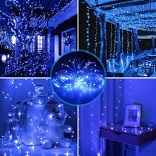 Carica l'immagine nel visualizzatore di Gallery, Luci di Natale 50M 500 LED, Catena Luminosa Filo di Rame Blu Impermeabile Luci Albero di Natale da Esterno Interno Natalizie Decorazioni per Halloween,Festa,Casa, Nozze,Giardino,Matrimonio,Balcone