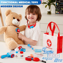 Carica l'immagine nel visualizzatore di Gallery, Play-Act Valigetta Dottore Bambinim,Kit Dottore Giocattolo per Bambini Kit Medico Giocattolo con Stetoscopio, Ki t Dottor e Bambino,Gioco di Ruolo Gioco Educativo Regalo Bambini di 3, 4, 5, 6, 7