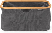 Carica l'immagine nel visualizzatore di Gallery, Brabantia Cesta per panni richiudibile 40L - Cesto impermeabile per il bucato bagnato e asciutto - Cesto per riporre vestiti e biancheria - Maniglie morbide - Accessorio per la casa - Pepper Black