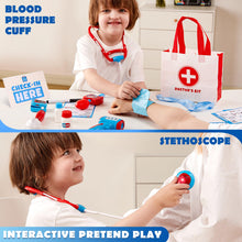 Carica l'immagine nel visualizzatore di Gallery, Play-Act Valigetta Dottore Bambinim,Kit Dottore Giocattolo per Bambini Kit Medico Giocattolo con Stetoscopio, Ki t Dottor e Bambino,Gioco di Ruolo Gioco Educativo Regalo Bambini di 3, 4, 5, 6, 7