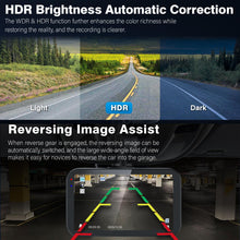 Carica l'immagine nel visualizzatore di Gallery, Miden 4K+2.5K Doppia Dashcam,Scheda SD 64G,2160P+1600P UHD Telecamera per Auto,Dash Cam Auto IPS 3.2" con Grandangolo di 336°,G-Sensor,Visione Notturna,WDR,Monitor di Parcheggio,Registrazione in Loop