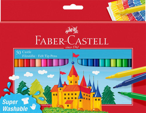Faber-Castell 554204 - Pennarello Castle, confezione da 50 pezzi in cartone