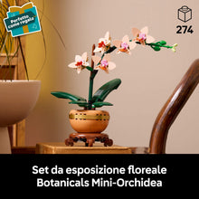 Carica l'immagine nel visualizzatore di Gallery, LEGO Botanicals Mini-Orchidea, Set di Fiori Finti con Vaso, Bocciolo e Foglie Artificiali, Botanical Collection per Adulti, Decorazione di Natale per Casa, Idea Regalo per Donna o Uomo 10343