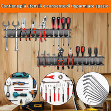 Carica l'immagine nel visualizzatore di Gallery, 2 Pezzi Supporto da parete per cacciavite,Portacacciavite da parete 40cm - supporto lavoro Porta Cacciaviti, Portautensi