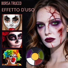 Carica l'immagine nel visualizzatore di Gallery, Trucchi Halloween Make Up Kit con Sangue Finto Lavabile e Cera Cicatrici