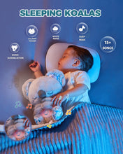 Carica l'immagine nel visualizzatore di Gallery, Auby Soothe 'n' Cuddle Koala - Plush Toy with 10 Lullabies - Lights &amp; Rhythmic Breathing Motion - Gift for Newborns+