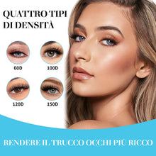 Carica l'immagine nel visualizzatore di Gallery, VEGCOO 560 Pezzi Ciglia Finte Extension Ciglia, 60-100-120-150D Curl Ciglia Finte Ciuffetti, 10-16mm Kit Eyelash Extensi