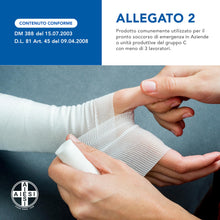 Carica l'immagine nel visualizzatore di Gallery, AIESI® kit di reintegro ALLEGATO 2 pacco medicazione per cassetta pronto soccorso aziende meno 3 dipendenti, Conforme DM