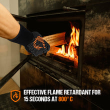 Carica l'immagine nel visualizzatore di Gallery, onlyfire Guanti da Barbecue, Guanti da Forno Resistenti al Calore Estremo di 800°C, Guanti da Forno in Silicone per Grigliare, Grigliare, Cuocere al Forno e Cucinare, Nero